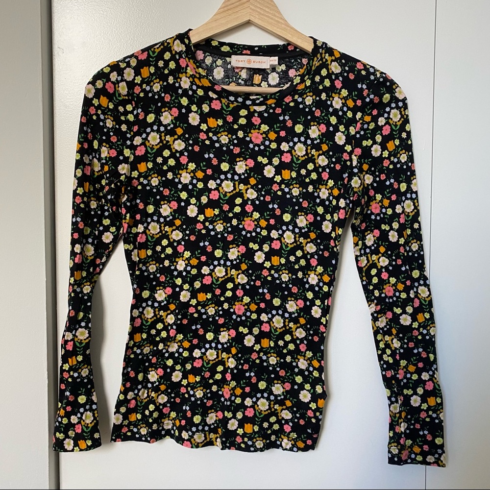 Tory Burch Germain Long Sleeve Floral Shirt